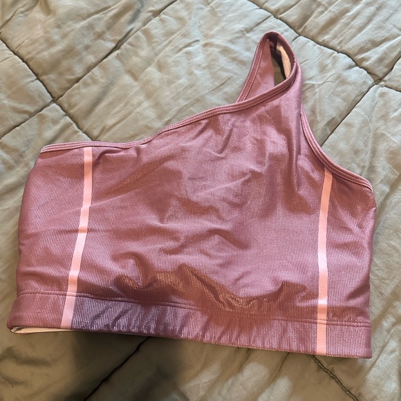 Live! Shine purple one shoulder sports bra size large - Picture 1 of 3